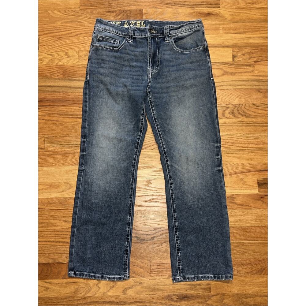 TK Axel Jeans Slim Boot Stretch 32X30 Lightwash Western Rodeo Cowboy